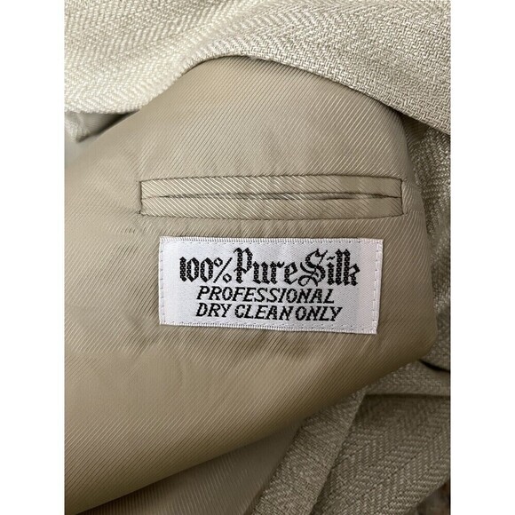 Haspel Men’s Yellow Silk Sportcoat Blazer Jacket 42S | Two Button Classic Preppy - Picture 9 of 11